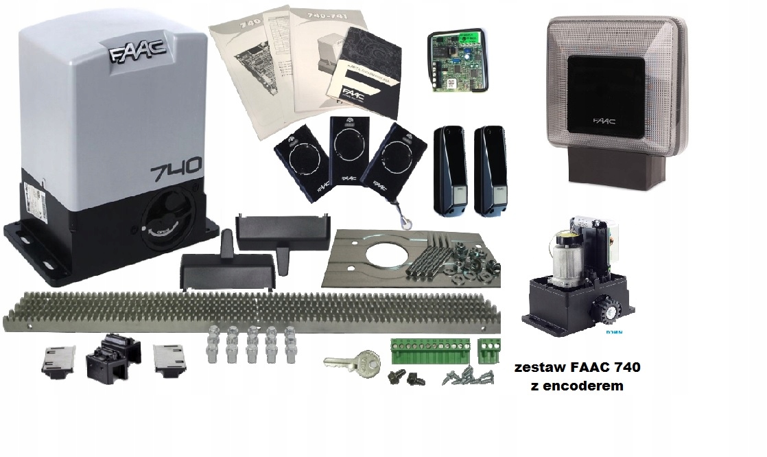 FAAC 740 3x pilot + 5xlistwa+Lampa XLED+ENCODER