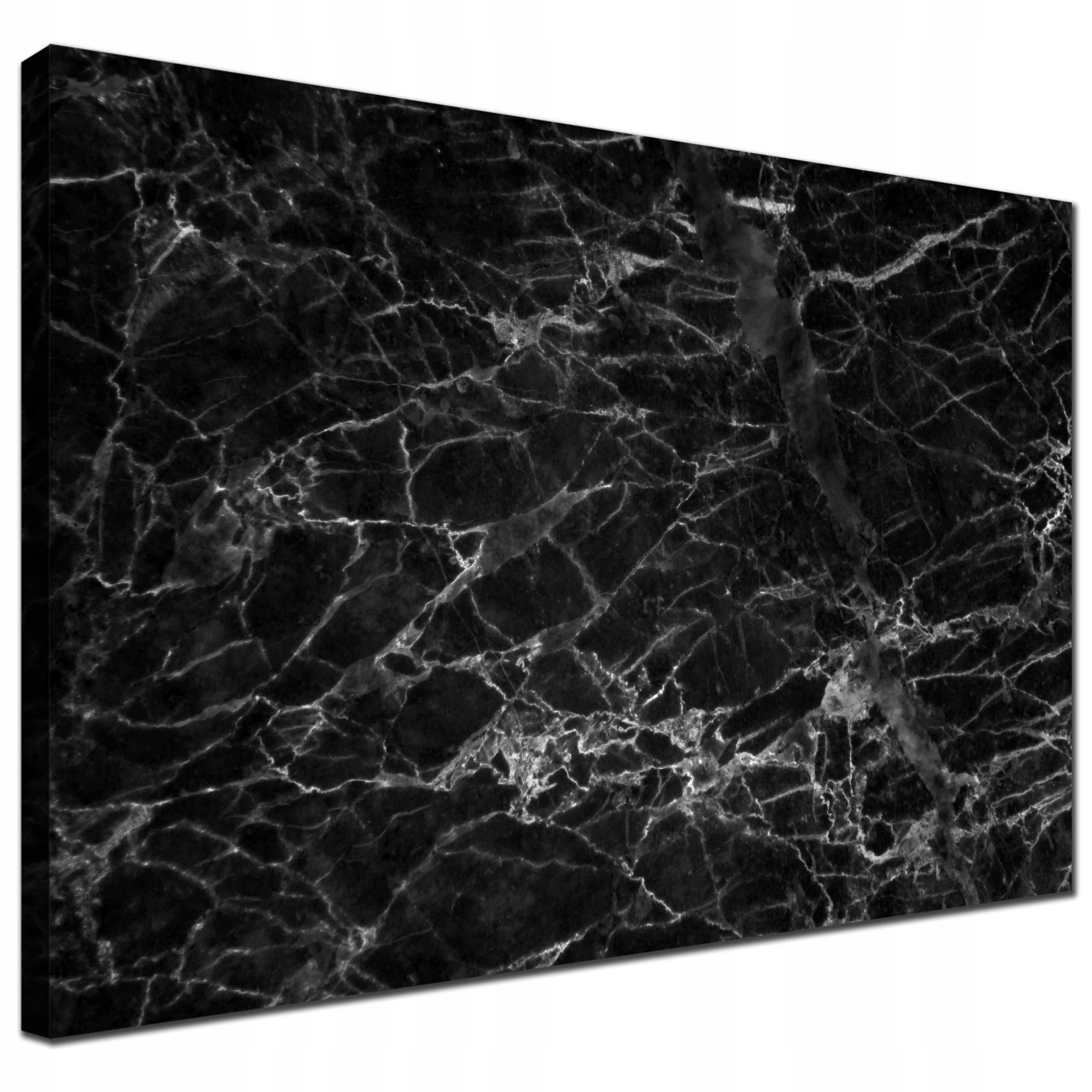 

Nowoczesny obraz Marmur Czerń Płotno Canvas