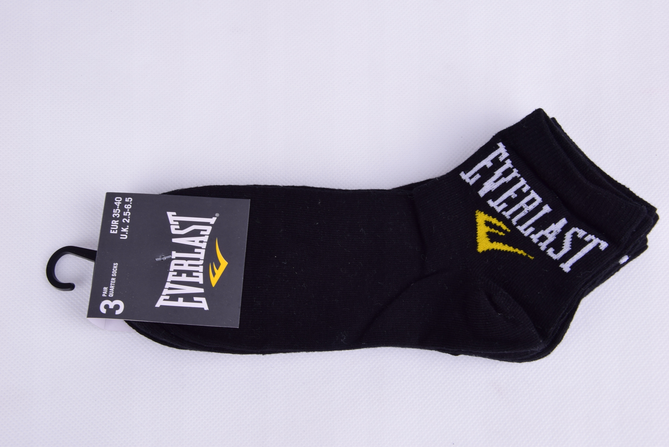 

Skarpetki Everlast 3pary Quarter SocksCzarne 35-40