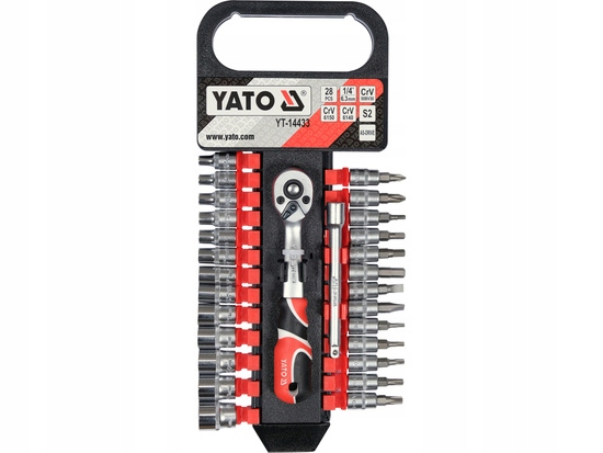 ZESTAW NASADEK GRZECHOTKA 1/4" NASADKI TRZPIENIOWE 28 ELEMENTÓW