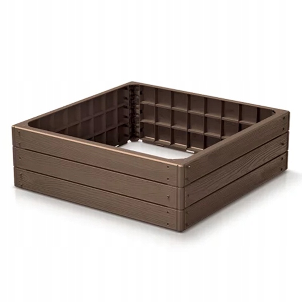 Plastikowa Rabata Grządka Rabatka Ogrodowa Base Woody Rustykalna Cegła