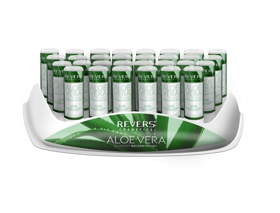 Ochranný balzám na rty Aloe Vera se 100% extraktem z aloe vera Revers 30 ks
