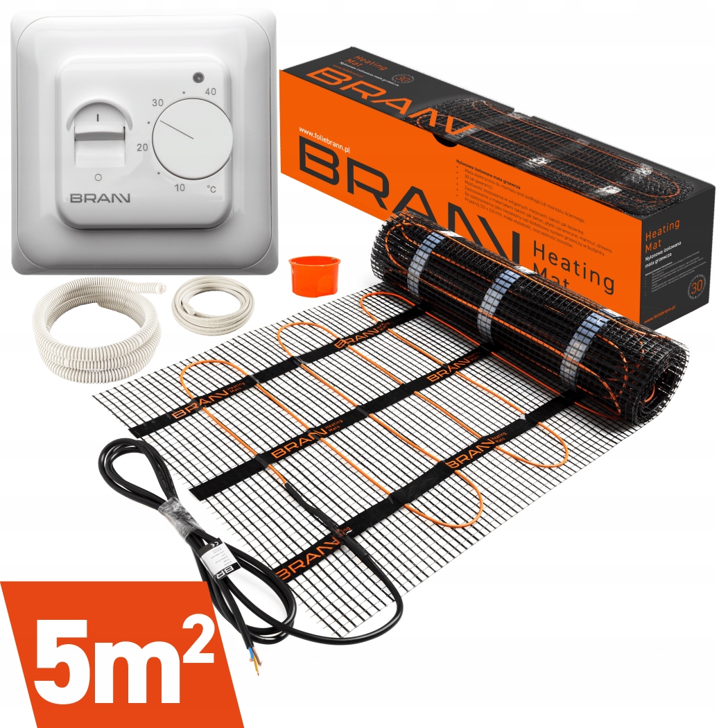 Vykurovacia rohož s regulátorom termostatu 5 m2 150 W/m2 pod dlaždice sada