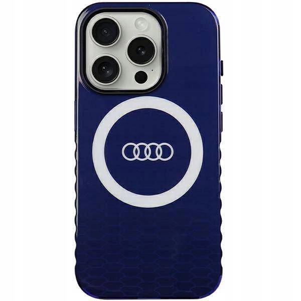 Pouzdro Audi Iml Big Logo pro Magsafe na iPhone 15 Pro modré