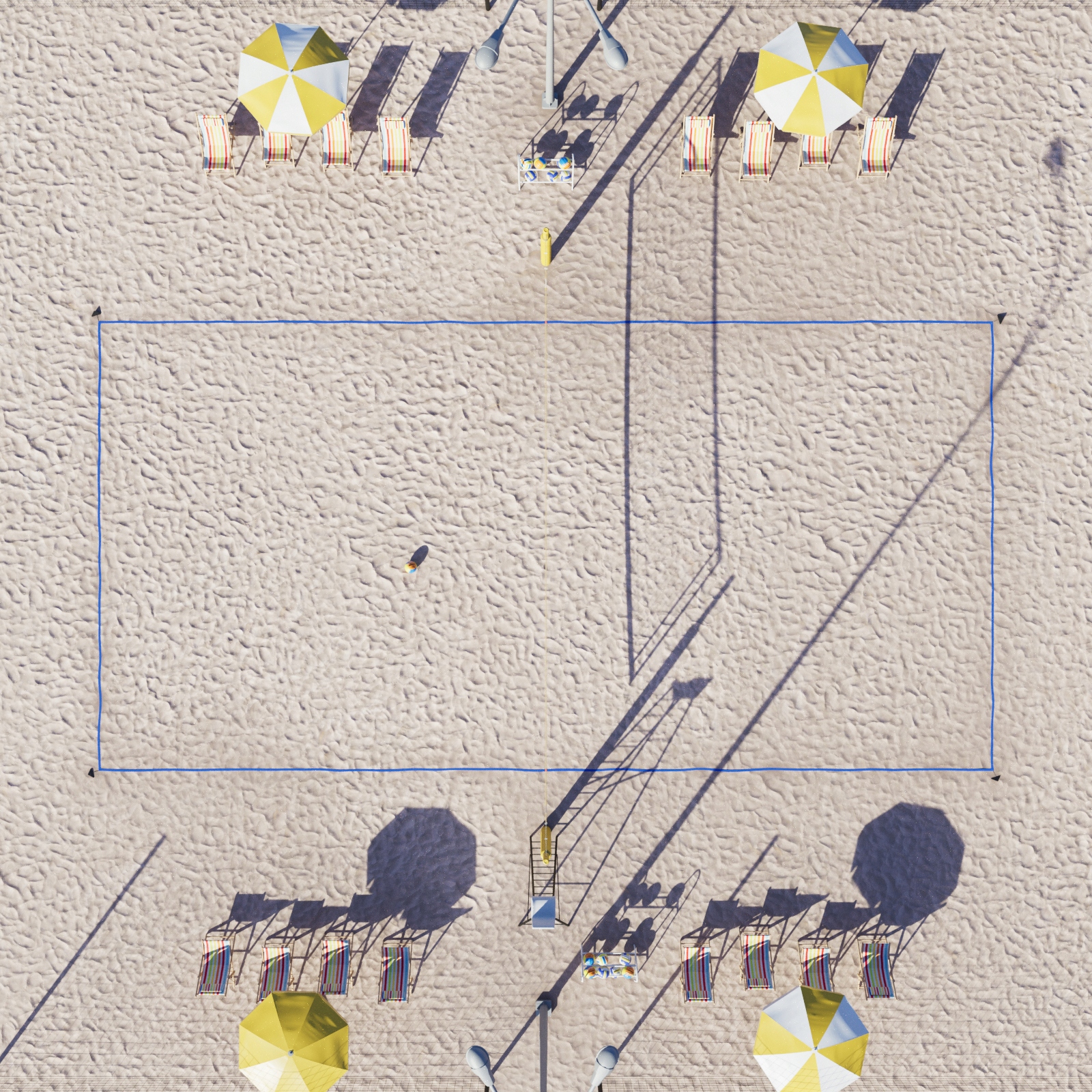 LINIE DO BOISKA SIATKÓWKI PLAŻOWEJ 16X8 NIEBIESKIE Marka Romisport