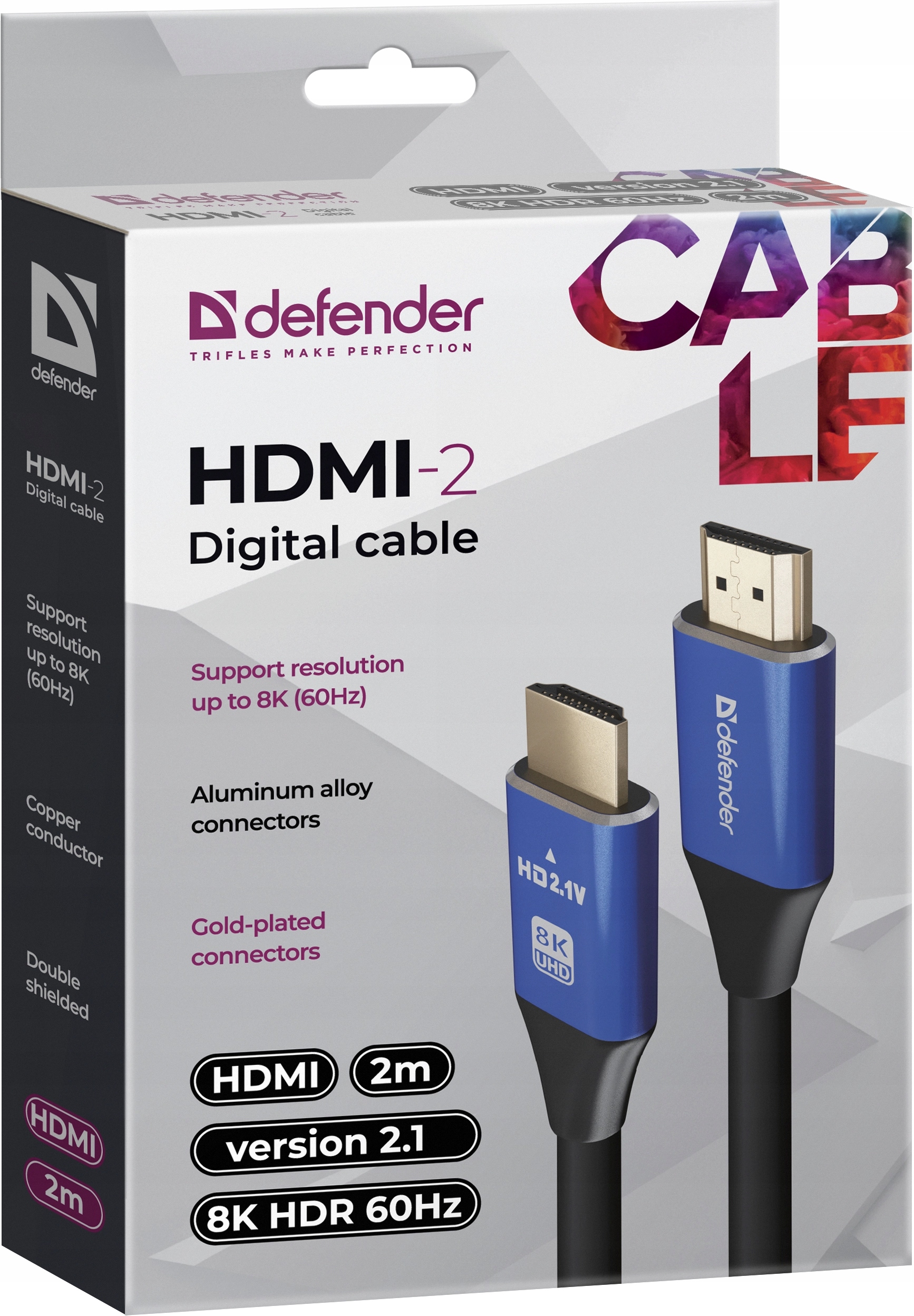KABEL DEFENDER HDMI-HDMI 2,0m M/M v2.1 8K — 11