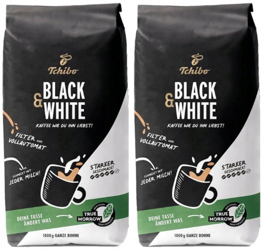 Levně Tchibo Black & White káva 2x1000 g