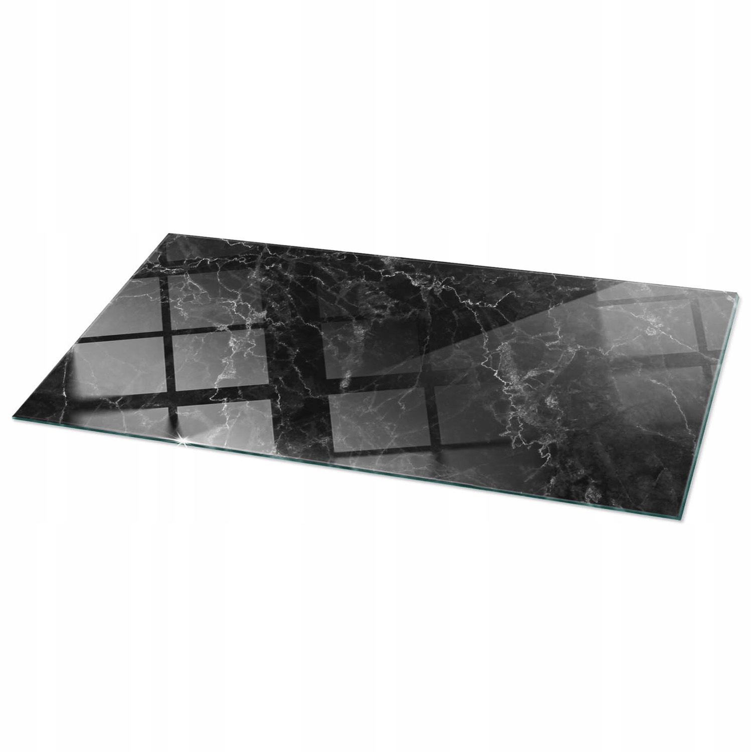 Doska na stôl Tvrdené Sklo s potlačou Mramorový vzor s vlascami 120 x 60 cm