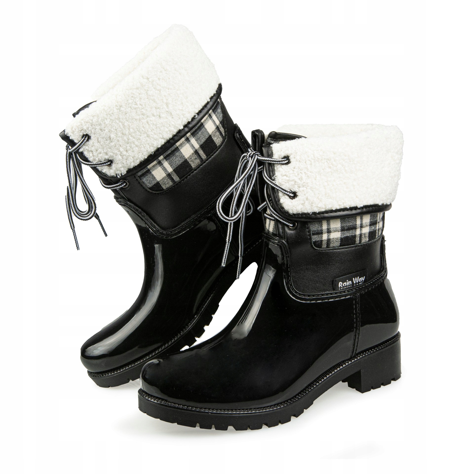 Kalosze damskie ocieplane Rain Way kratka 37