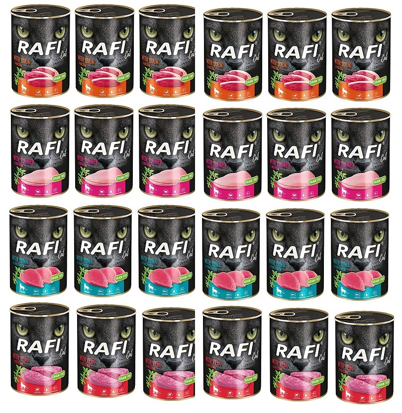 Levně Dolina Noteci Rafi Cat Bezobilné Krmivo Pro Kočky Krmivo Rafi 24X400G