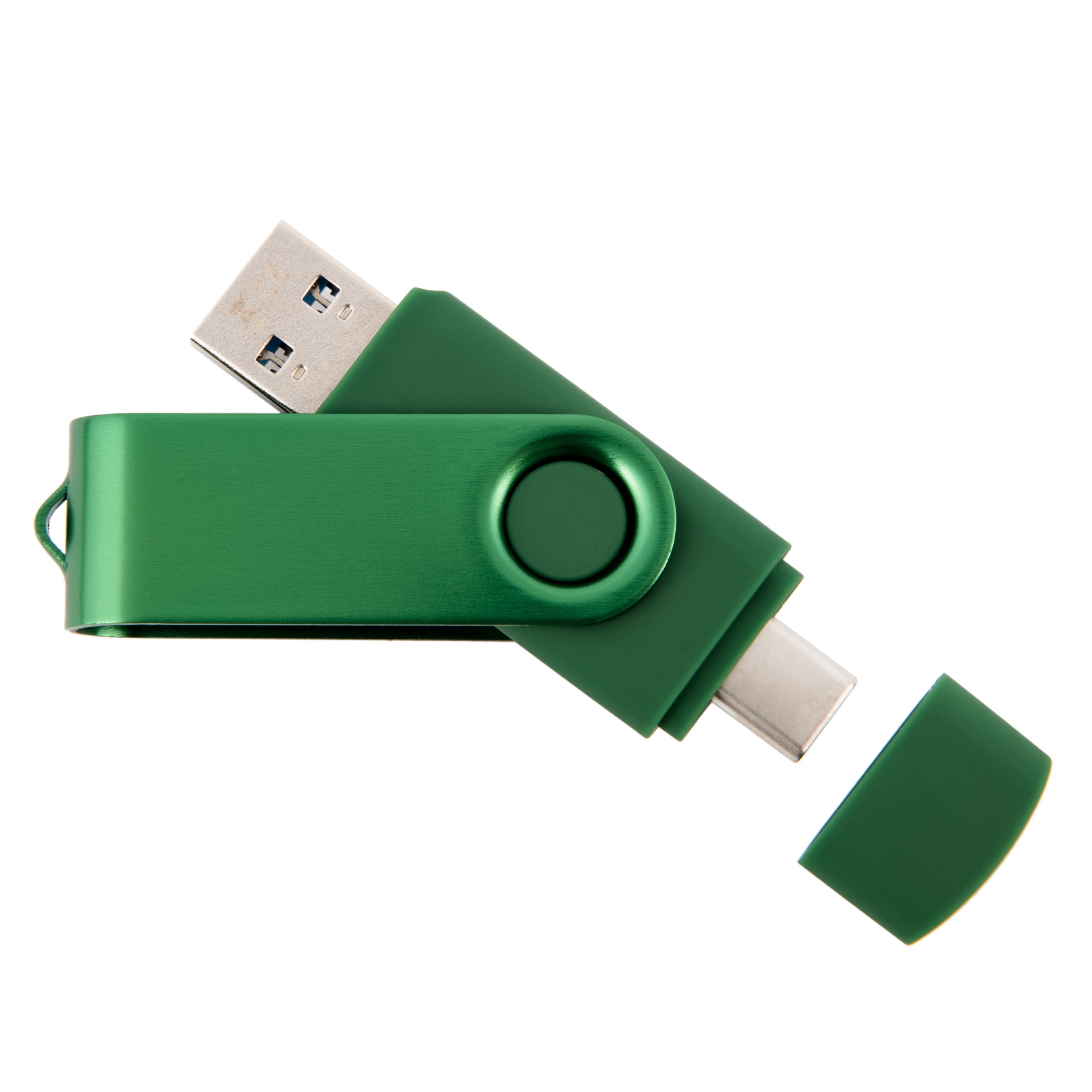 Pendrive 256 gb 3.0 3.2 Usb-c Typ C Usb flash paměť Twister tmavě zelený