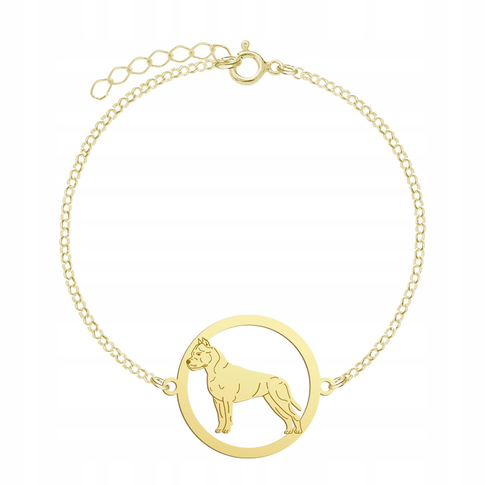 Zlatý náramek Amstaff 925 Šperky Žena Gravírování Bonus