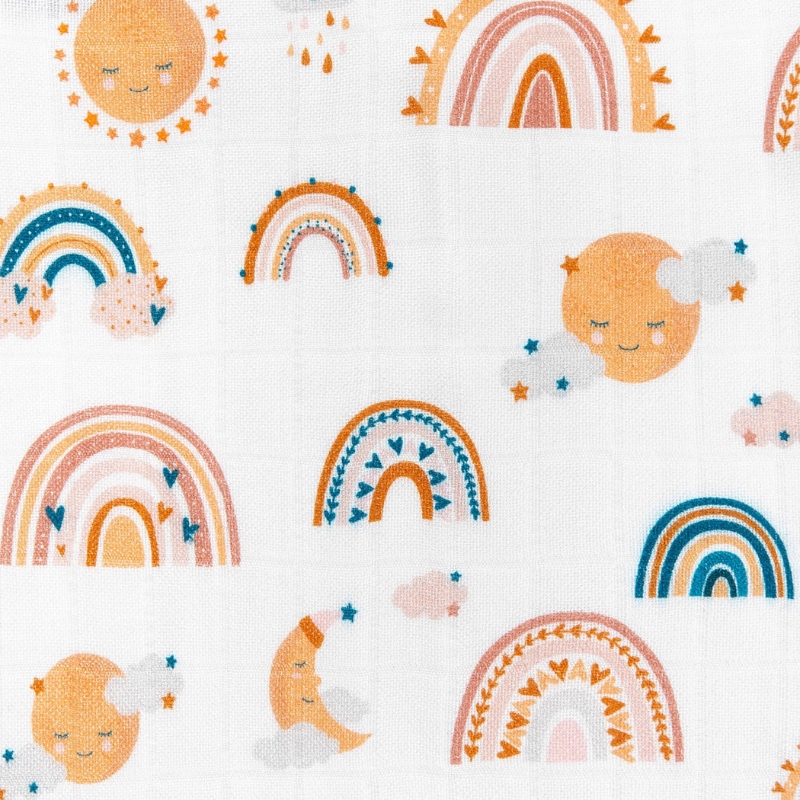 Pieluszka bambusowa tęcza - BOCIOLAND Rodzaj bambusowa