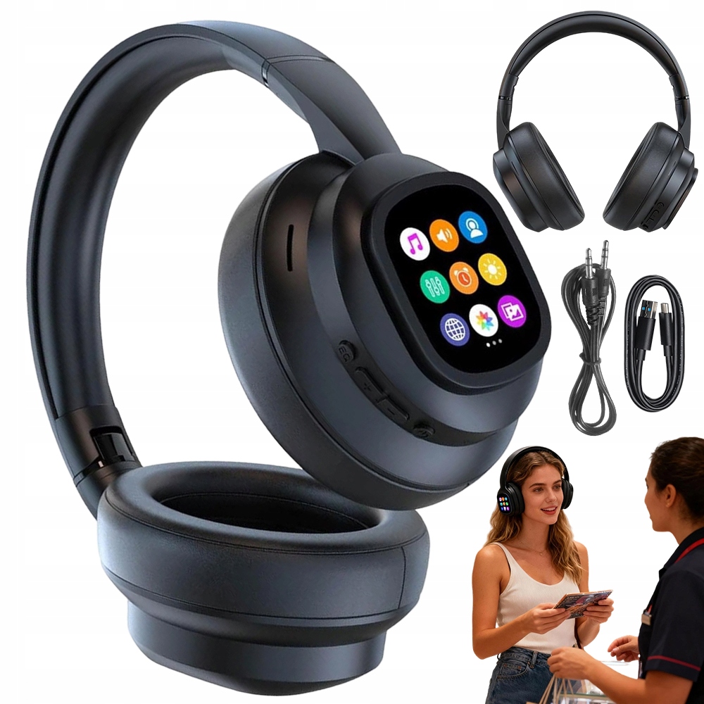 Bezdrátová sluchátka do uší s Ai překladem Bluetooth 46H LCD Bedee