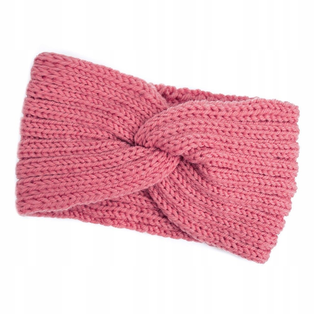 

Opaska Do Włosów zimowa Turban róż Węzeł