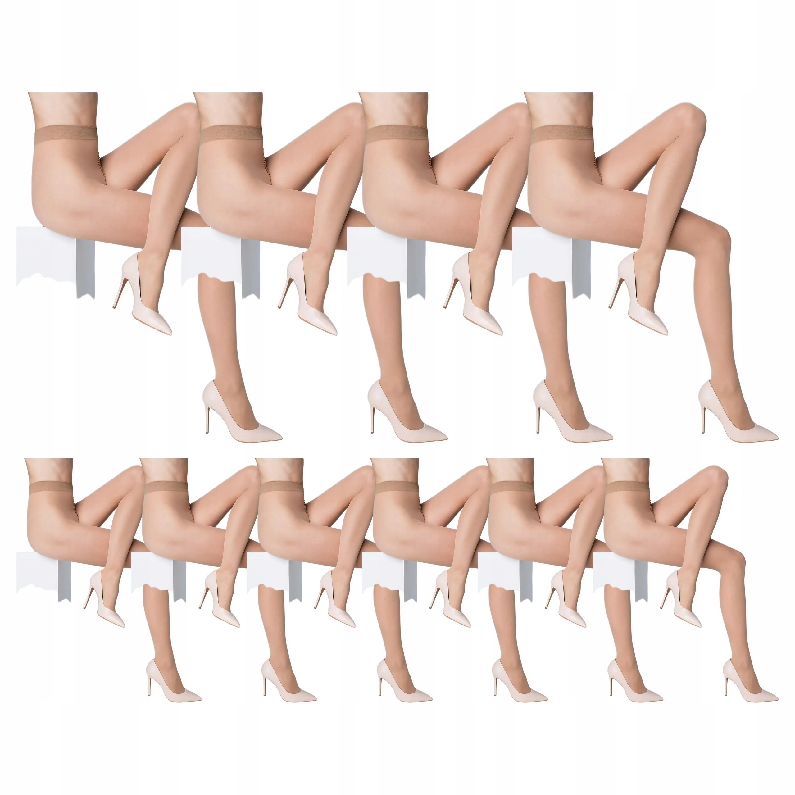 10 x Punčocháče Matné Polokrycí Hladké Tonic 20 Marilyn 3/4 Beige