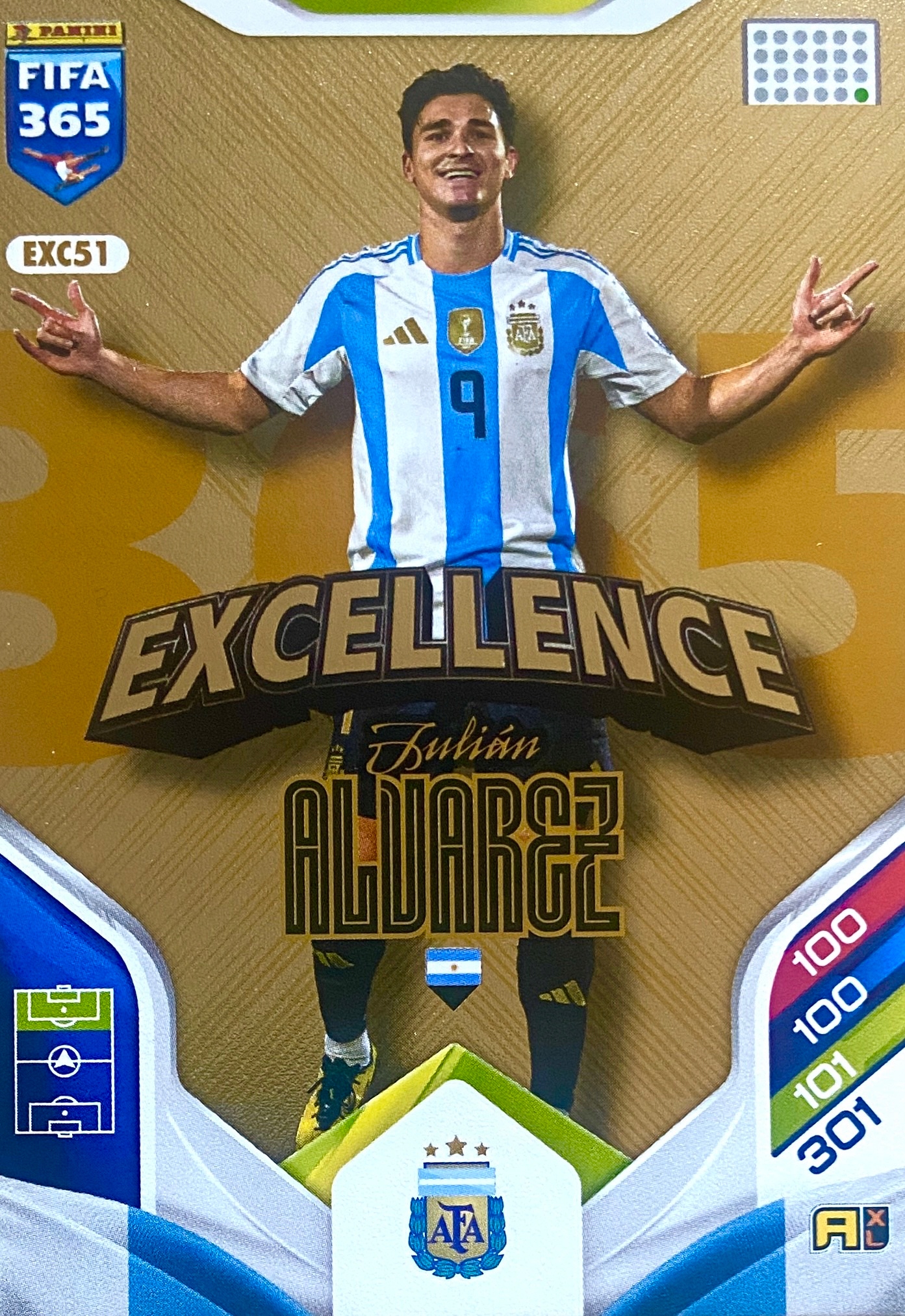 Panini Fifa 365 2026 Limited Excellence EXC51 Julian Alvarez Argentyna