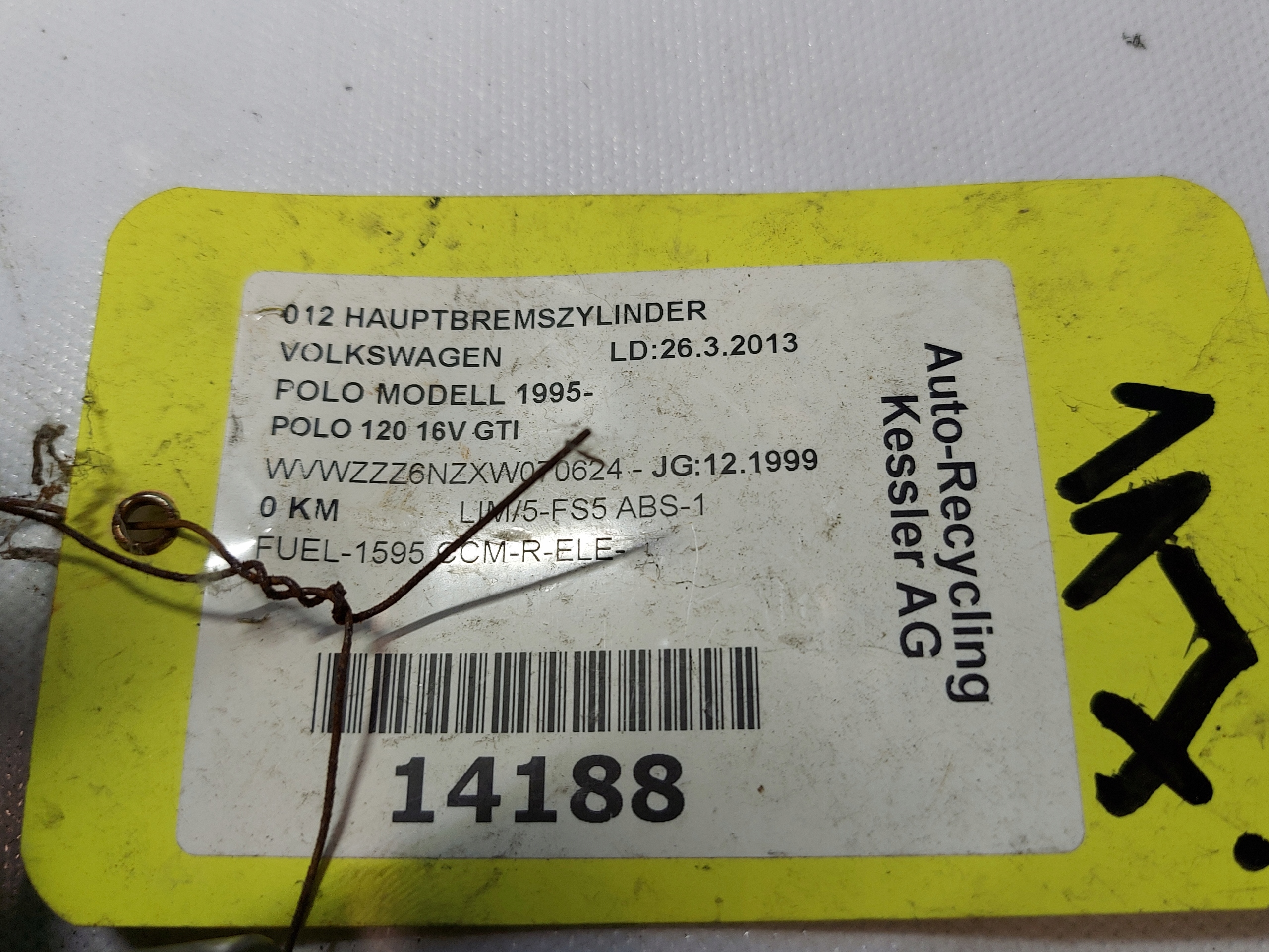 Servofreno VW POLO GTI 1.6 16V 1999R 5606