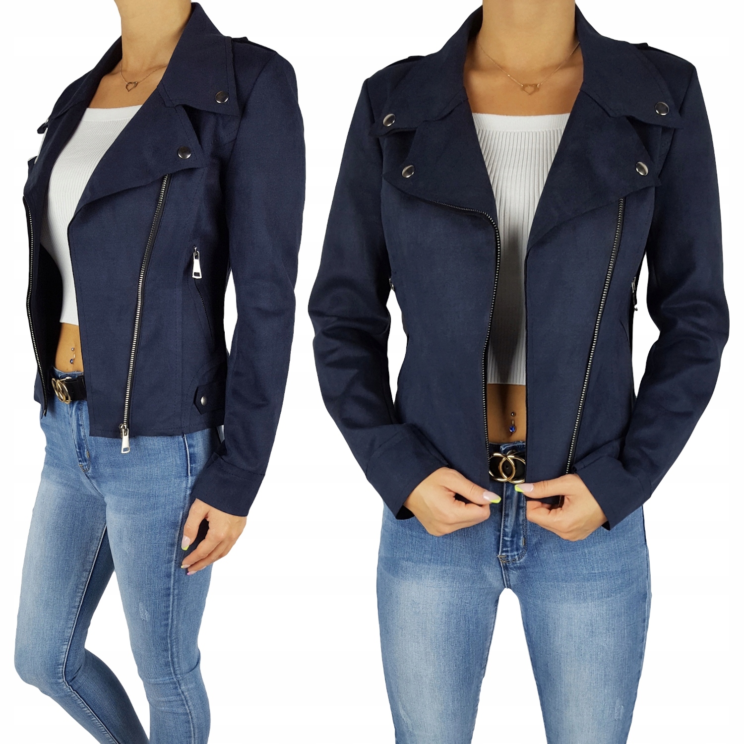 #dámská Semišová Ramoneská Bunda Zipy Zarka