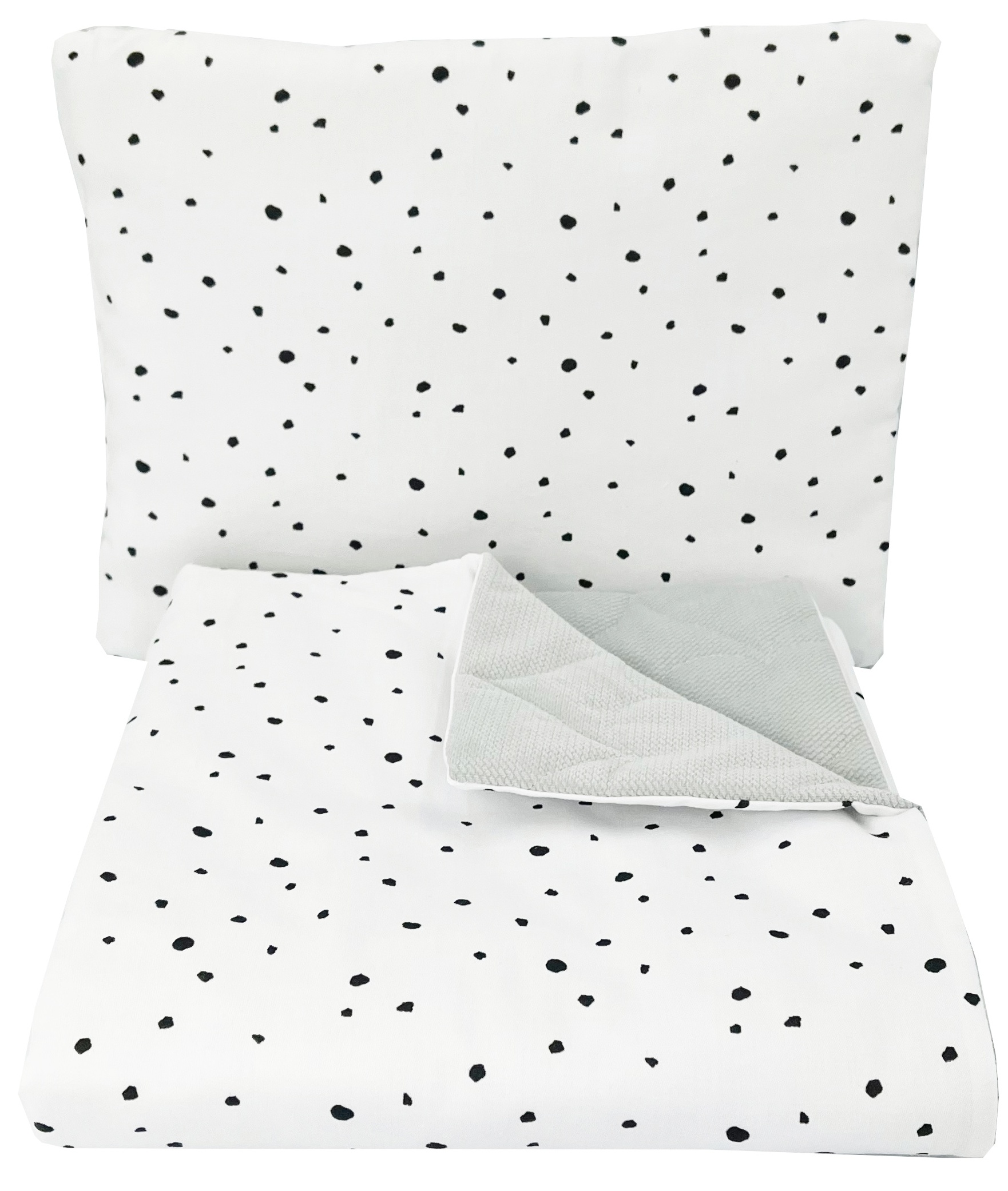 

Pościel do wozka, kołyski Kropki premium!