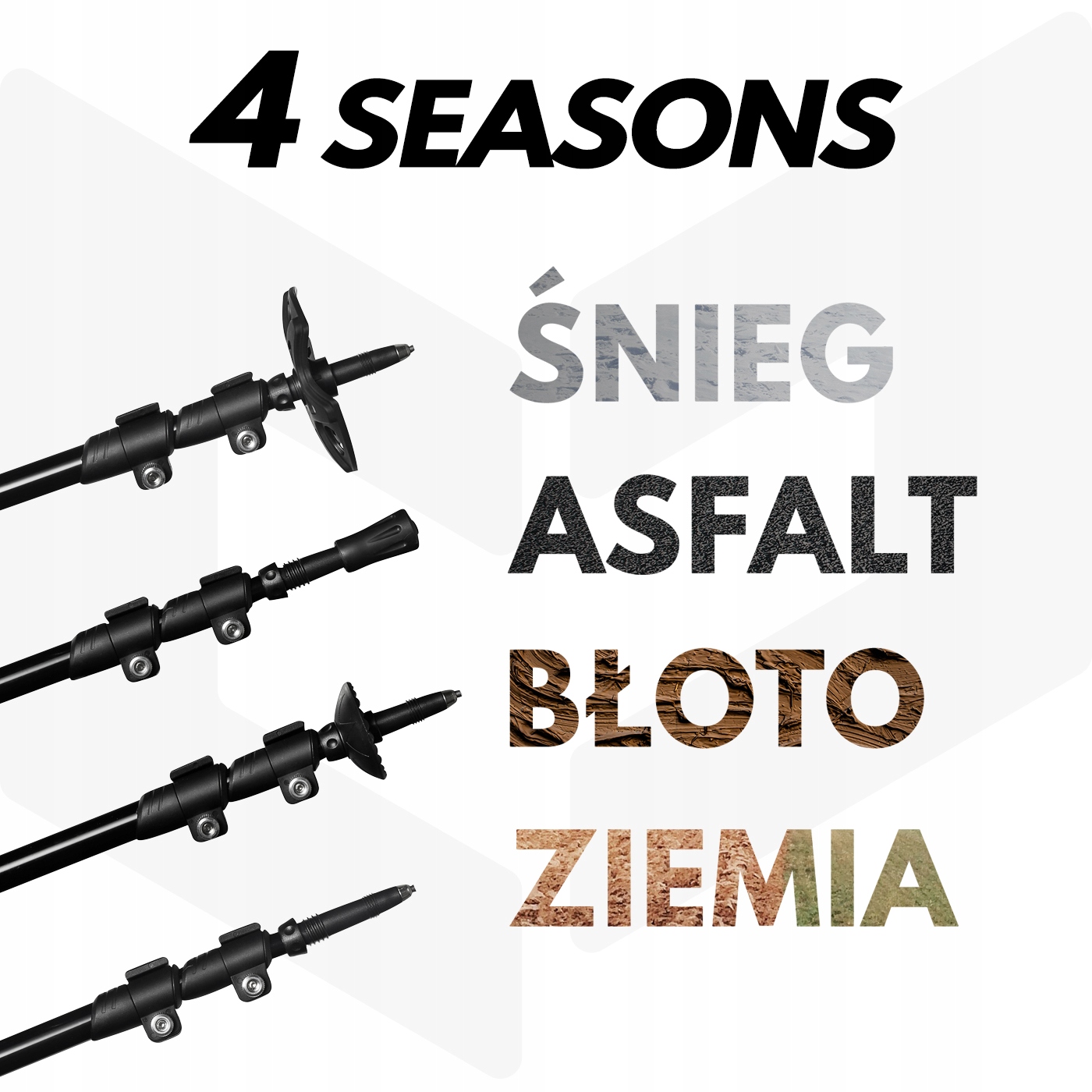 KIJE TREKKINGOWE KIJKI NORDIC WALKING DO CHODZENIA PO GÓRACH SKŁADANE BEON Rączki korkowe