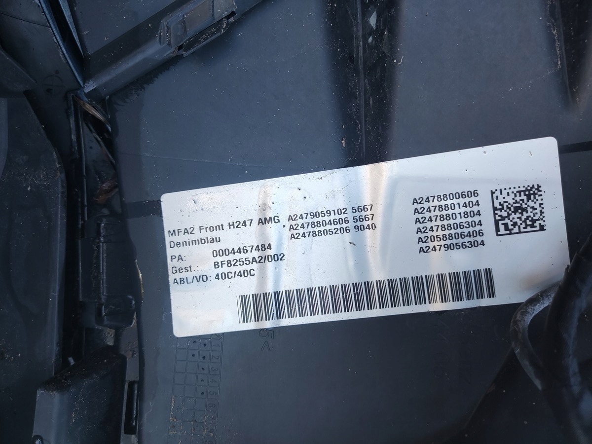 bumper front complete PDC sensors KAMERA MERCEDES GLA H247 AMG 2020-2023