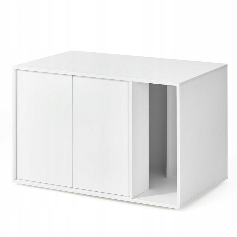 Levně Moderní skříňka na kočičí toaletu bílá 80x50x53 cm