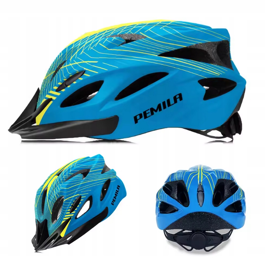Kask rowerowy na rower Pemila V-120 r. 58-62 ultralekki, daszek Regulowany