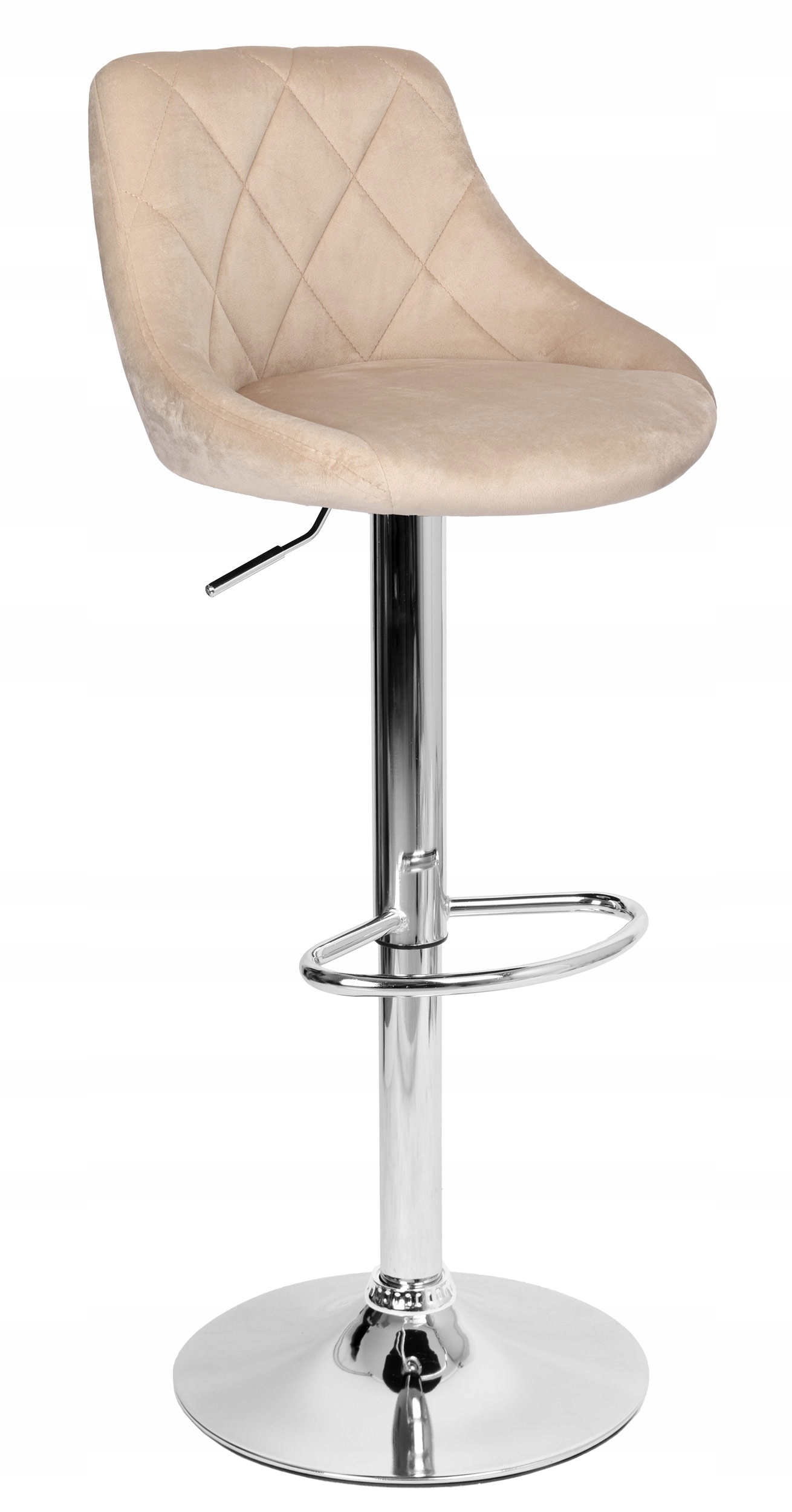 Velúrový Prešívaný Hoker, Otočná Nastaviteľná Barová Stolička Do Jedálne, Ostrovček