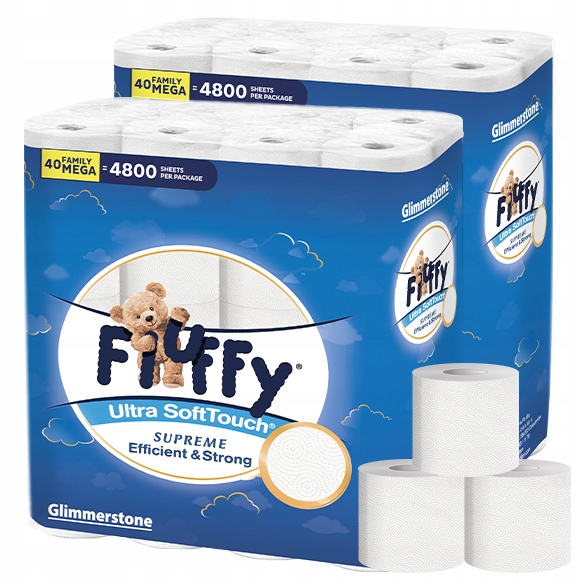 PAPIER TOALETOWY FLUFFY 3 WARSTWY 80 ROLEK BARDZO WYDAJNY