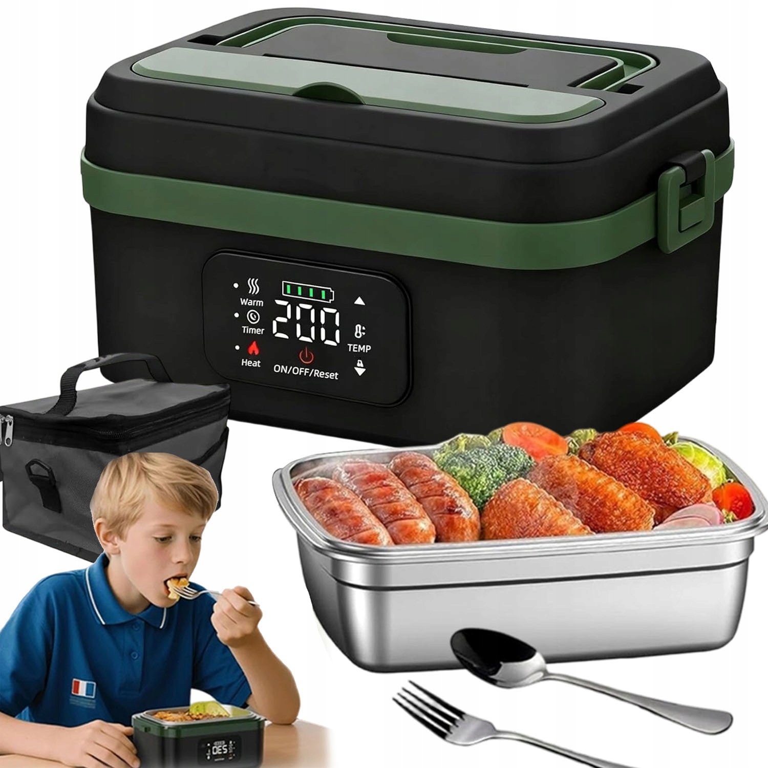 Elektricky Vyhřívaný Obědový Box 1 L, Vzduchotěsný, Rychle Se Zahřívá 16000 Mah