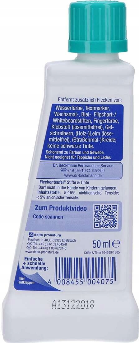 Dr. Beckmann ďáblík na odstraňování skvrn od propisky, fixů, pastelek 50 ml