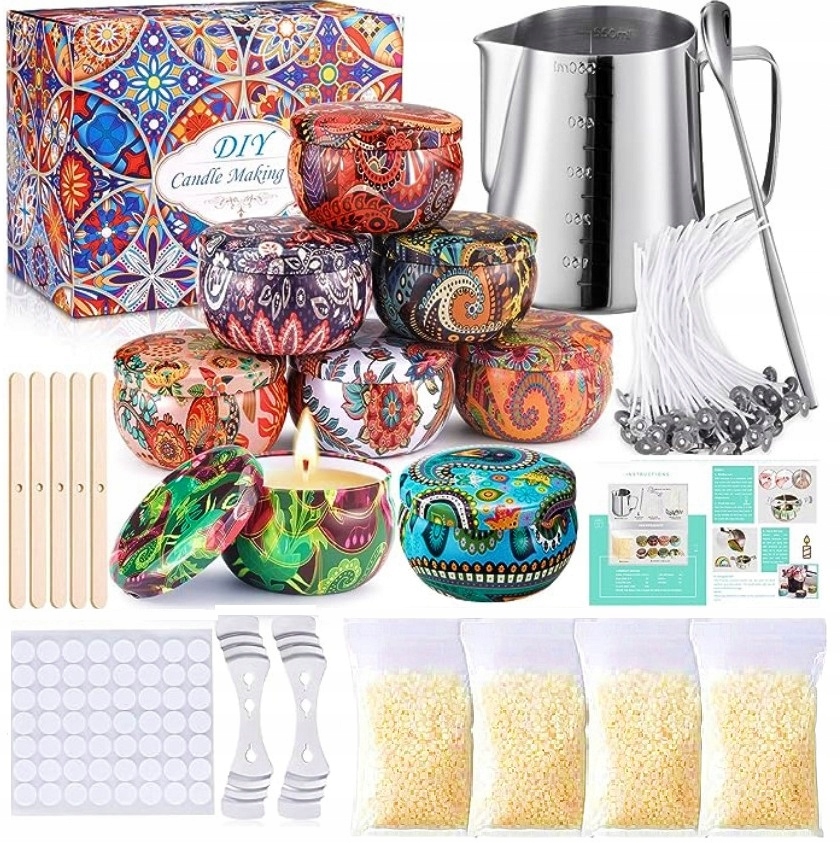 MEGA Zestaw do robienia wyrobu produkcji świec z WOSKU PSZCZELEGO ZAPACHY