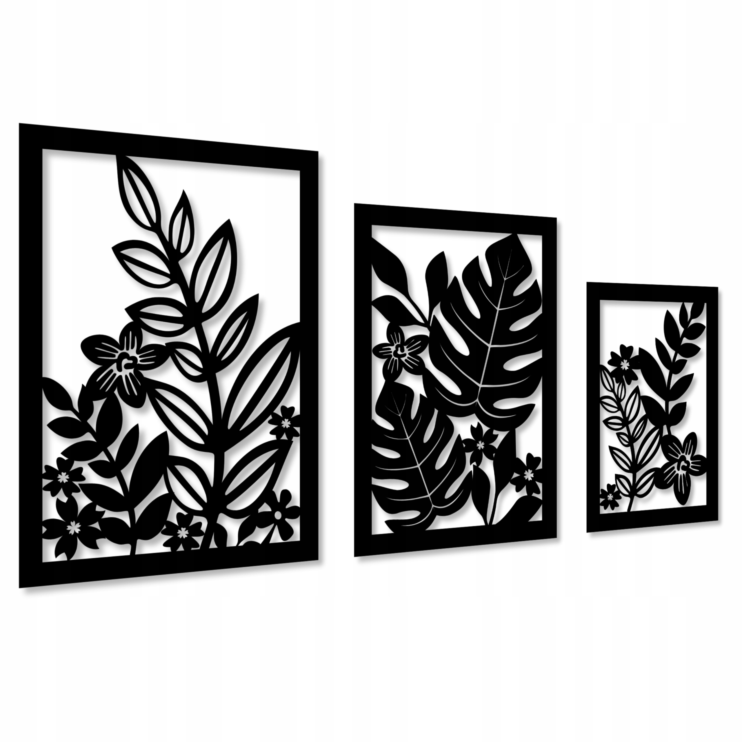 

Ażurowa Dekoracja Ścienna Obraz Ażurowy Kwiaty XXL