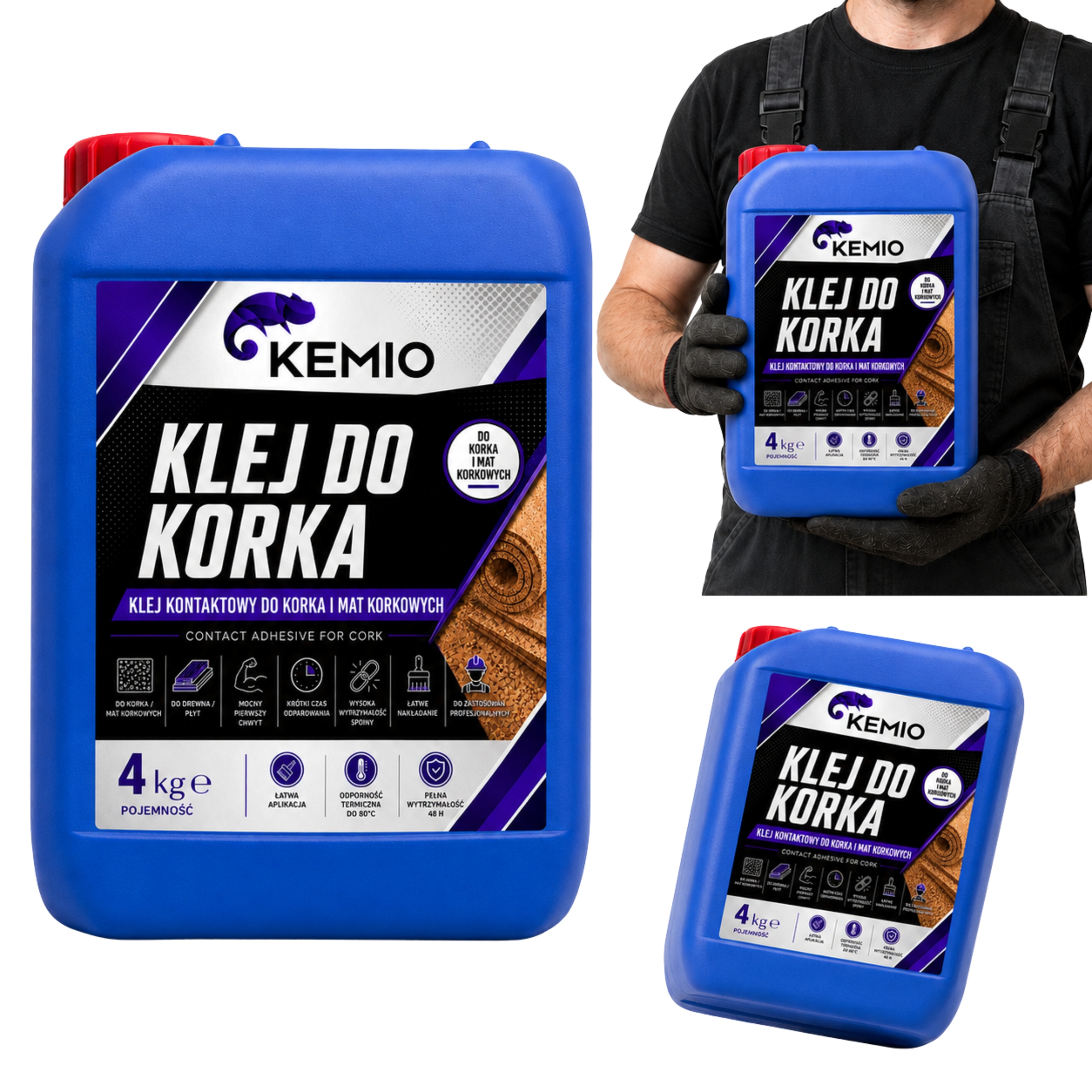 Lepidlo Na Korek Korkové Dřevo Voděodolné Kontaktní Silné Kemio 4 Kg