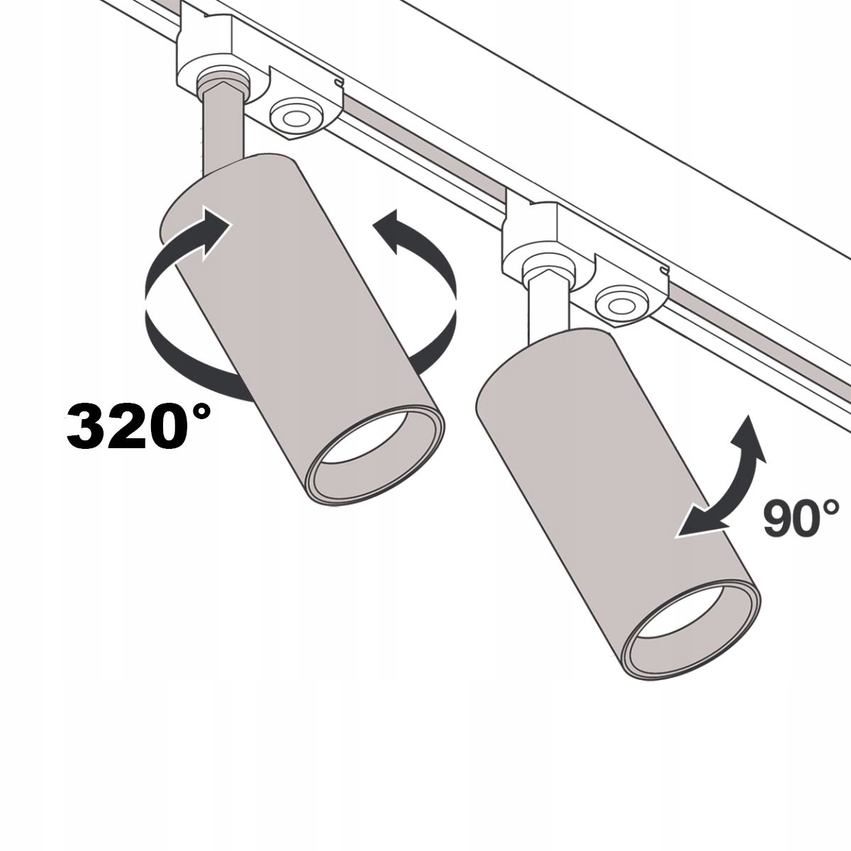 LAMPA DO SZYNOWA REFLEKTOR DO SZYNOPRZEWODÓW TUBA SPOT TRÓJFAZOWYCH GU10 Rodzaj reflektor szynowy