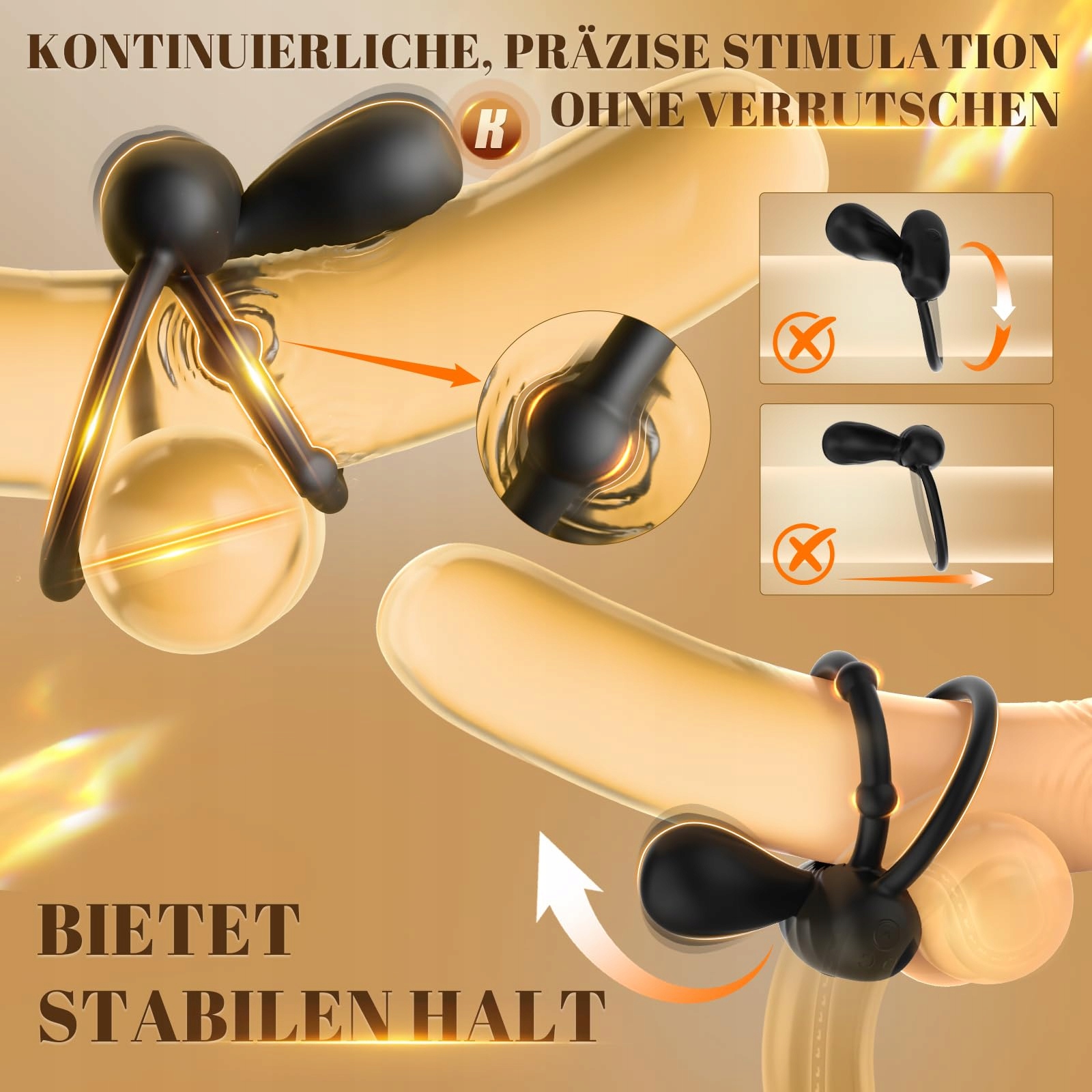 CACUOLA Wibrator Penisring 360° Regulacja Stymulacja Klitorisu Dla Par — miniatura 3
