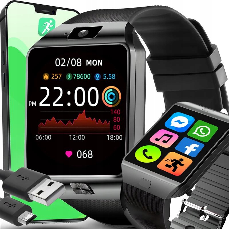 OKOSÓRA KARÓRA LENGYEL MENÜ SIM KÁRTYA SD KÉPERNYŐ IPS KAMERA CSATLAKOZÁSOK