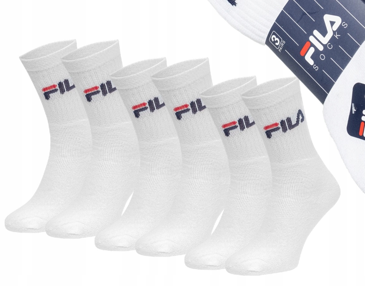 

Fila skarpety długie bawełna 3PAK r. 43/46 białe