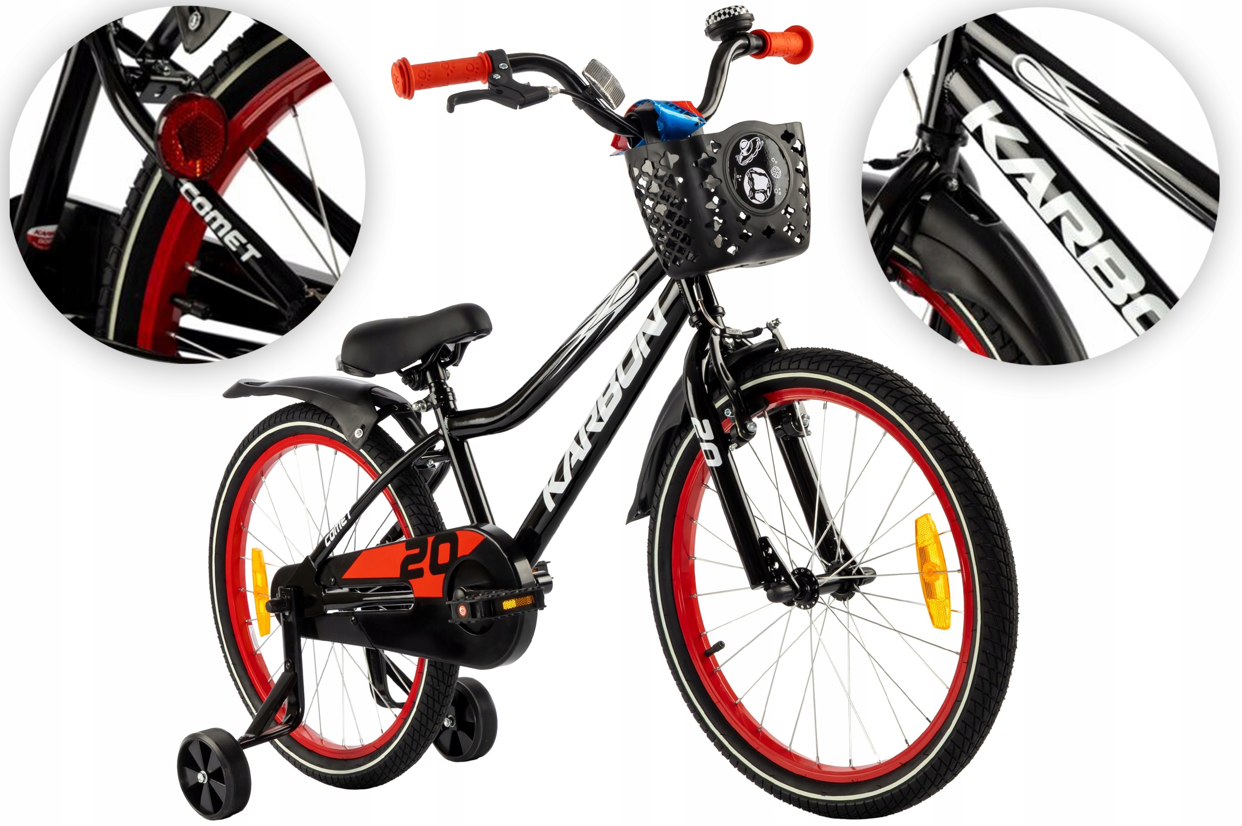 Rower dziecięcy 20" Karbon Comet czarny R25