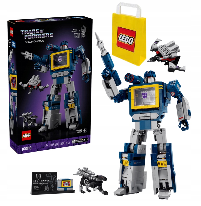 Lego Icons 10358 Transformers: Soundwave Torba