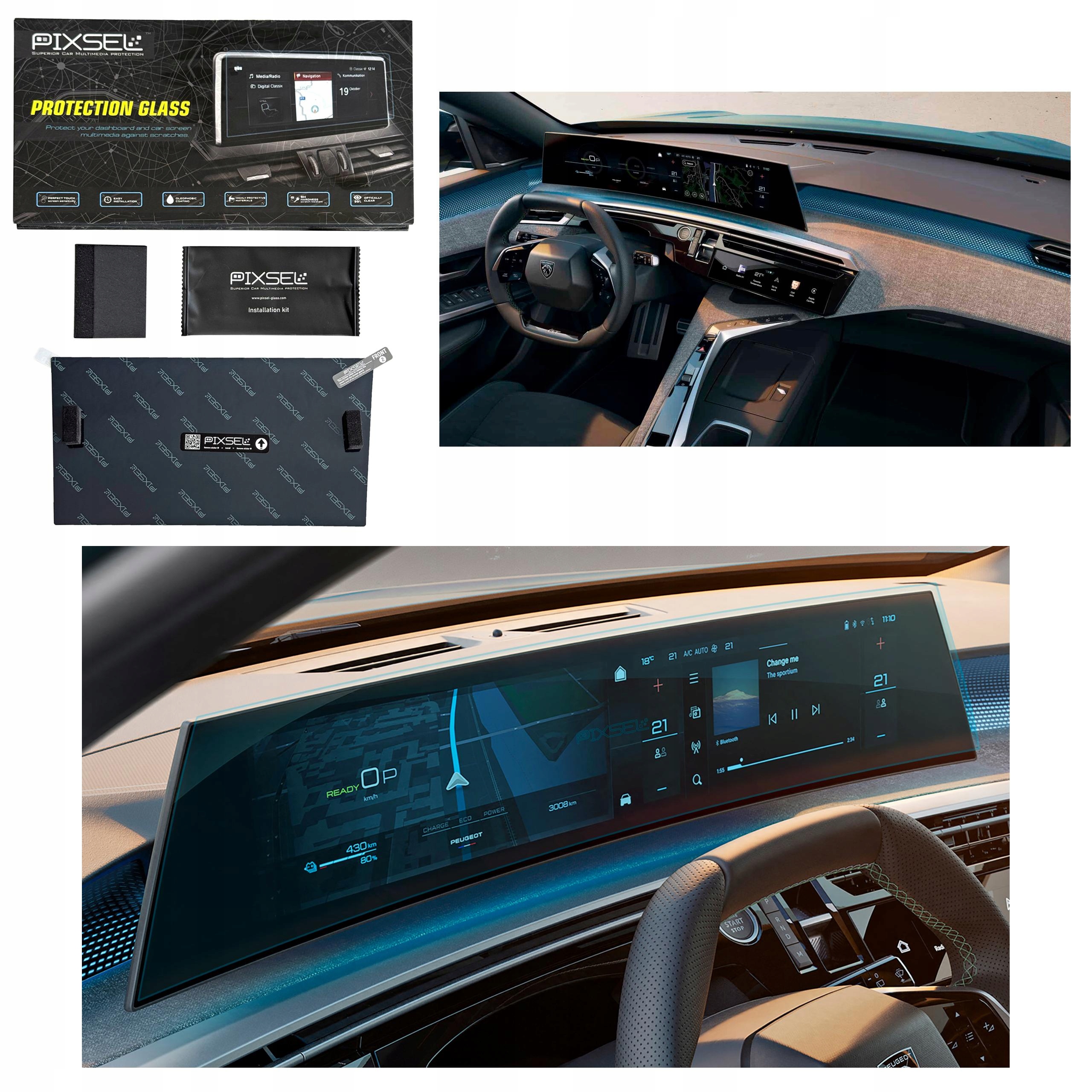 Antyodciskowe Matowe Szkło Ochronne Peugeot 3008-27.9“ 2024-