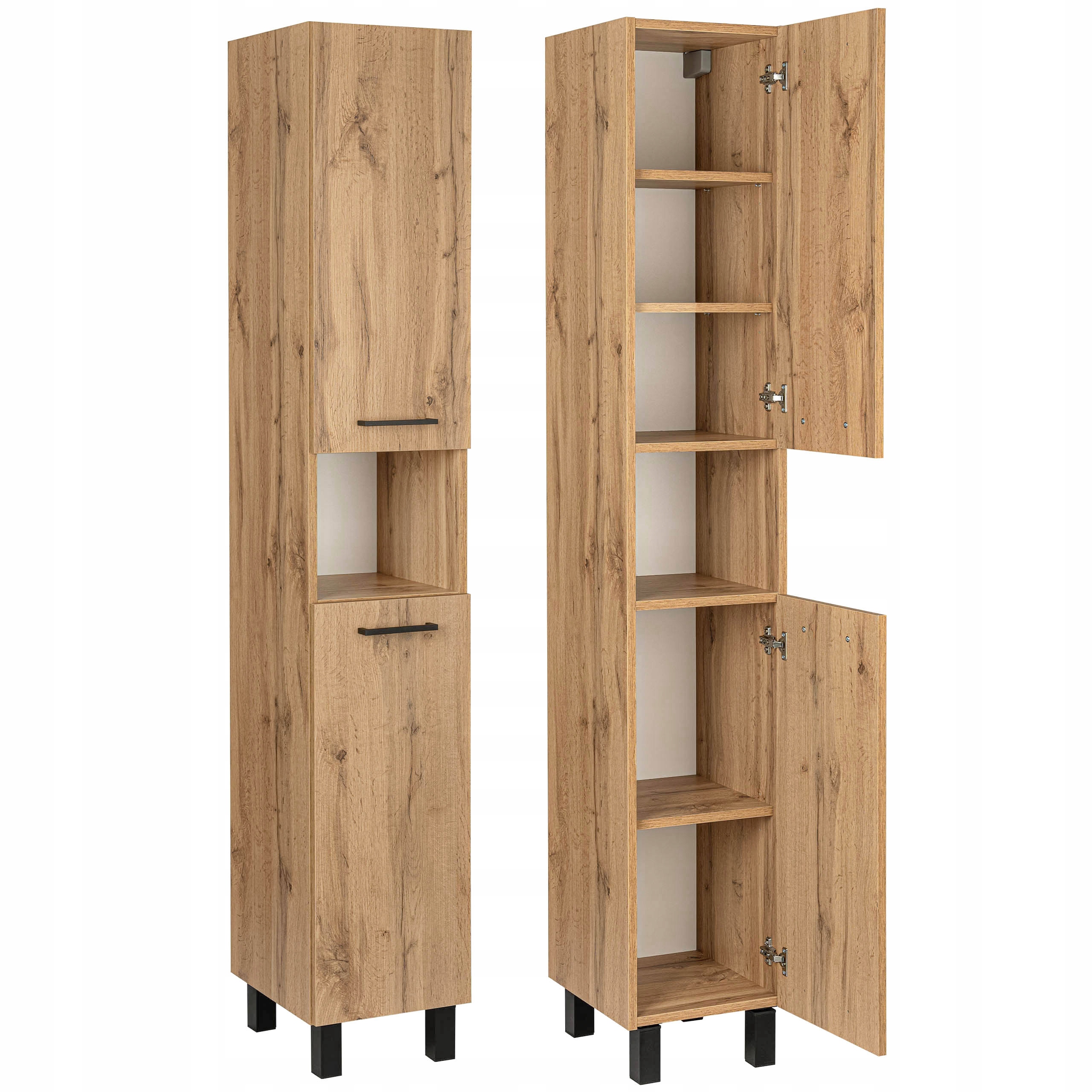 Słupek łazienkowy szafka łazienkowa regał do łazienki dąb wotan loft 30 cm