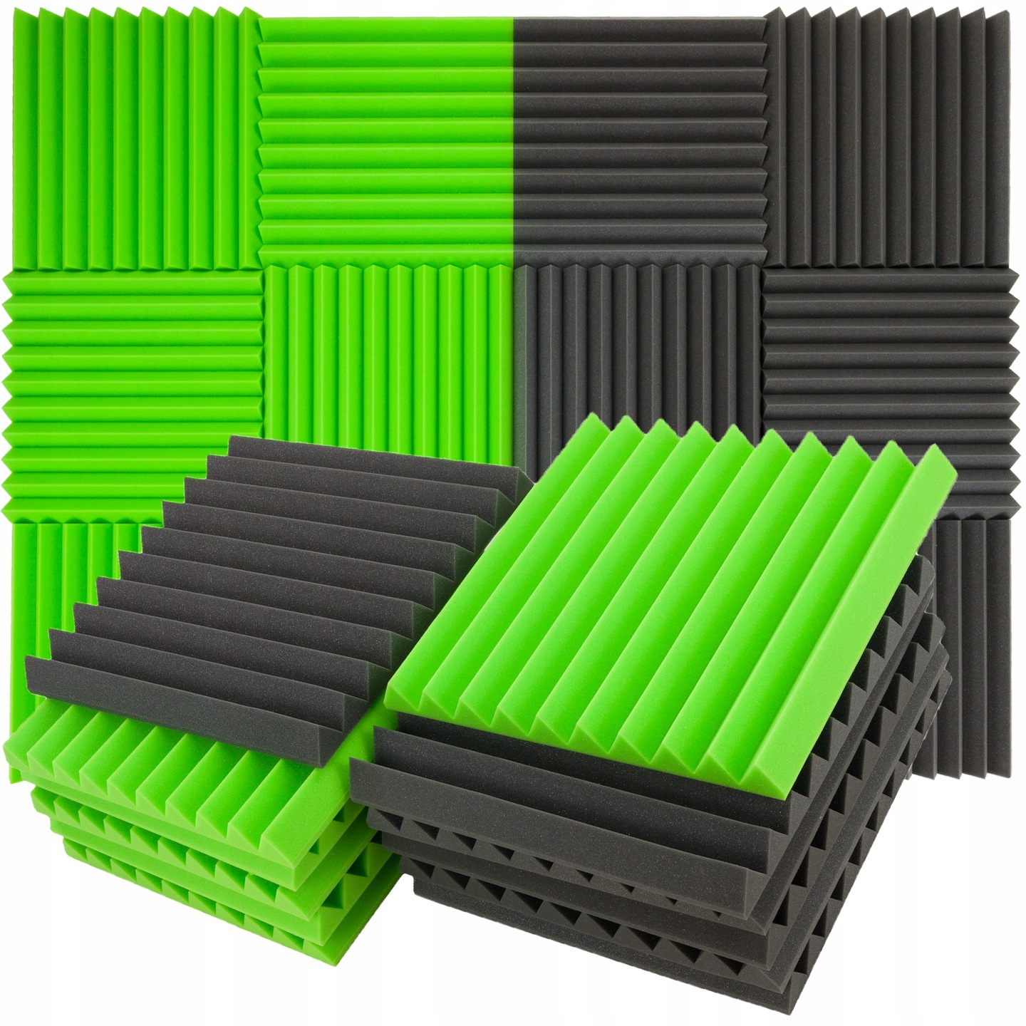 Akustická Pěnová Odhlučňovací Sada Klin Zelený Šedý nástěnný panel do kuchyně