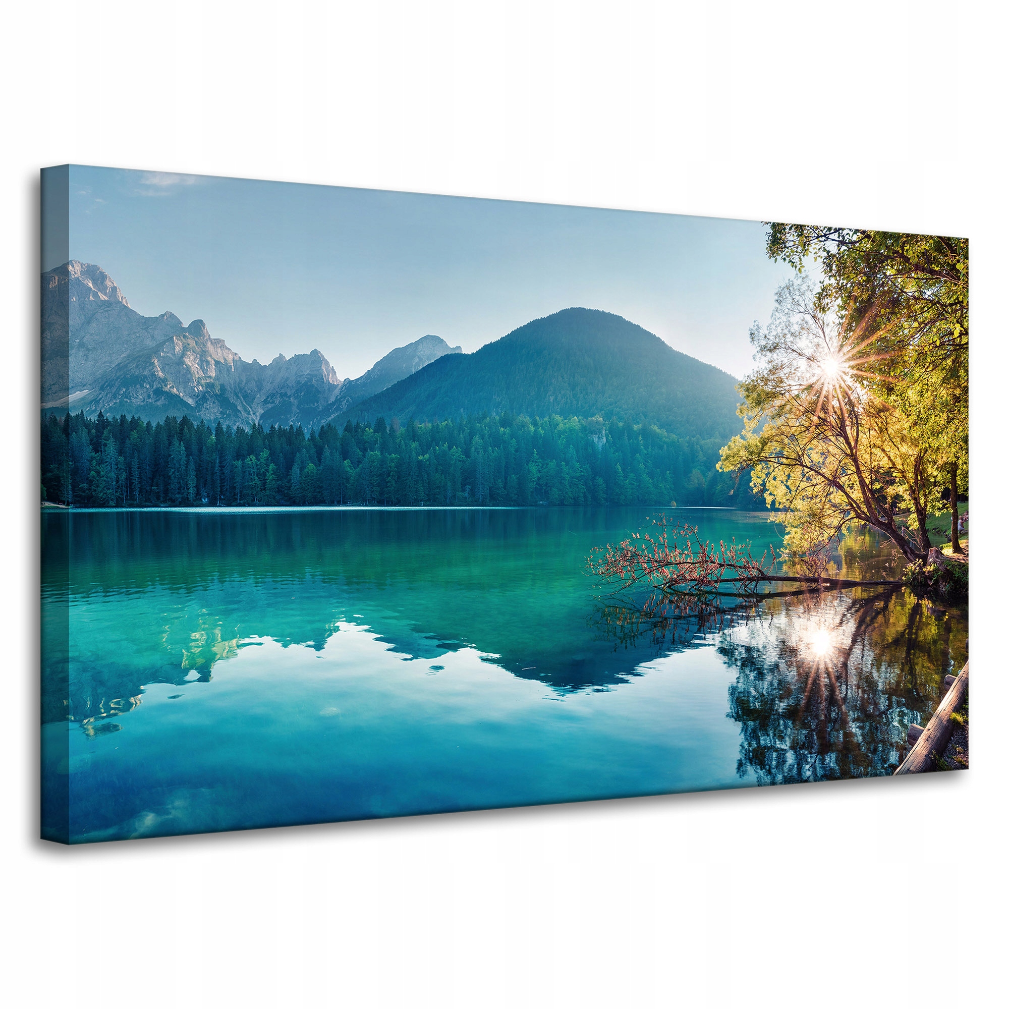 Obraz na plátně Slunce nad horami Jezero Voda Klid 100x60 cm
