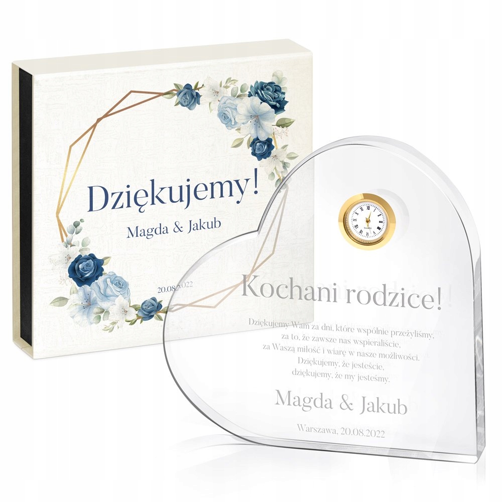 

Kryształowe Serce Zegarek Grawer Dla Niej