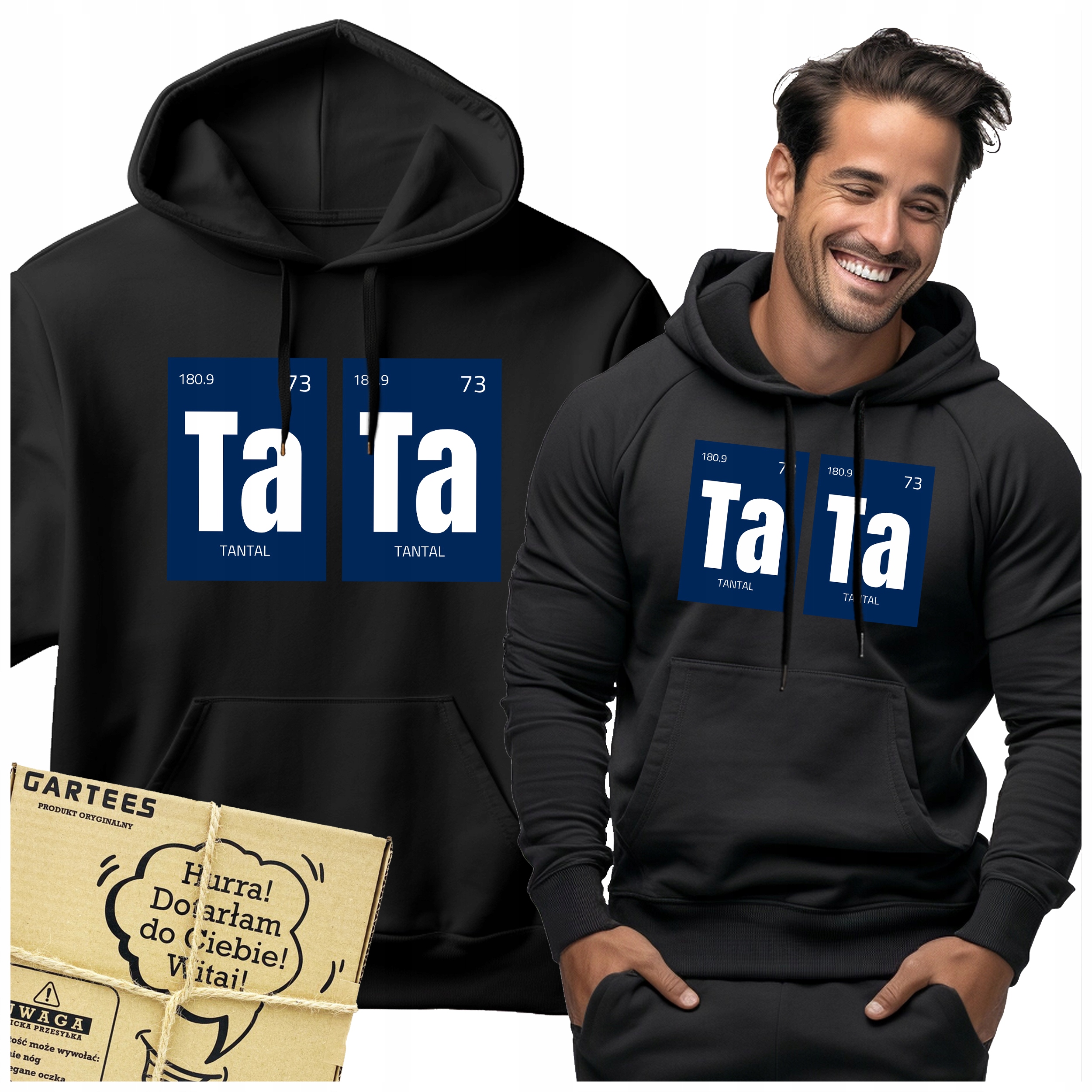 Pánská Mikina Kapuce S Potiskem Táta Chemické Prvky Pro Tátu Chemika