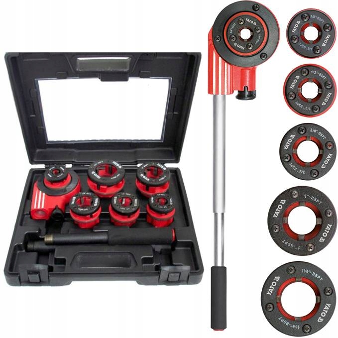 YATO GWINTOWNICA 6 elem. 1/4"-5/4" + GRZECHOTKA YT-2900