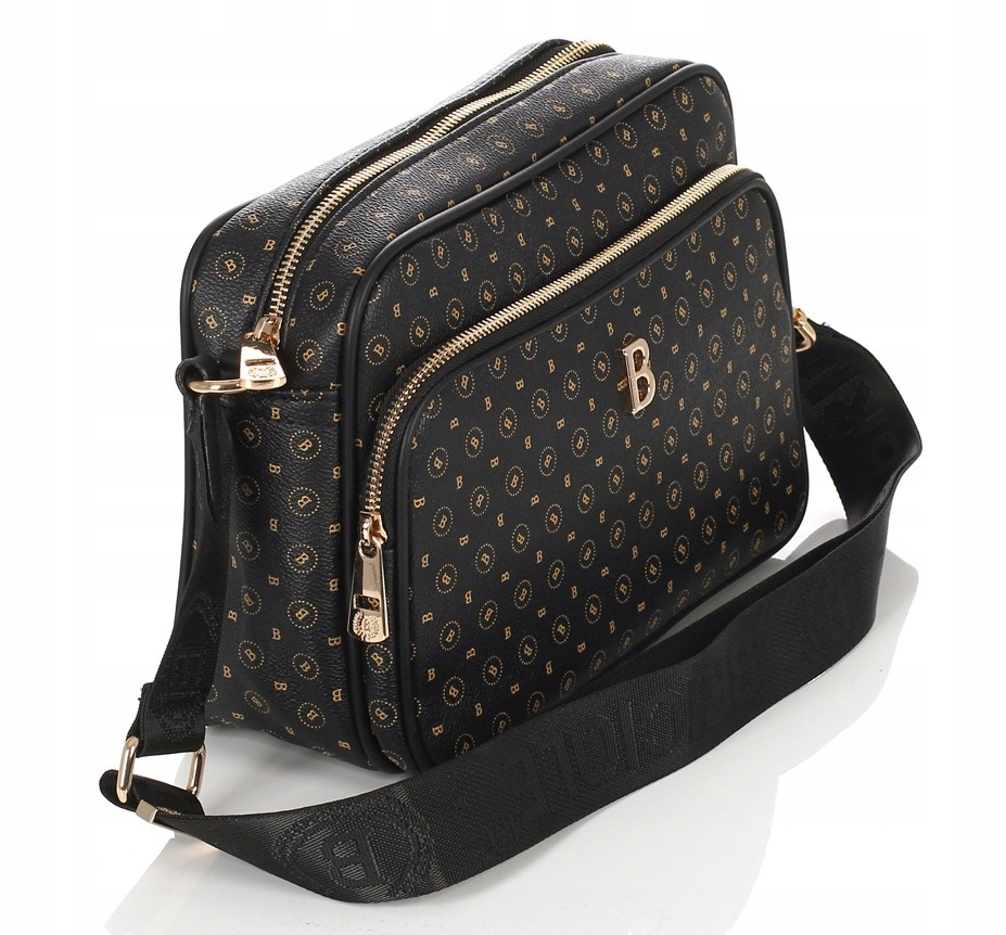 Pojemna Torebka listonoszka na długim, szerokim pasku Monogram