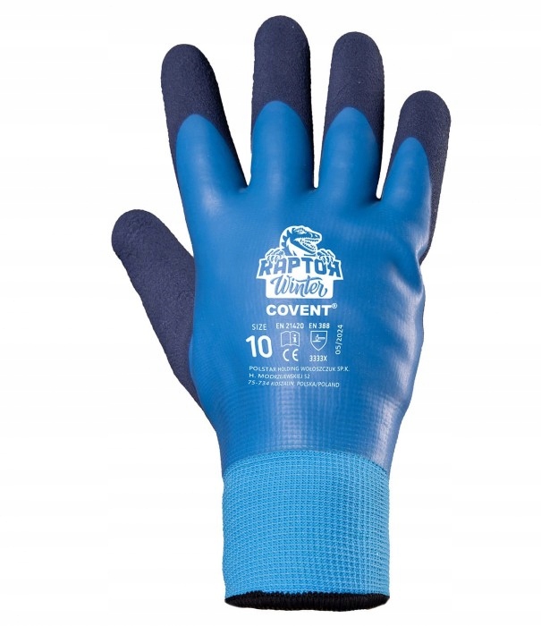 12 x zateplené rukavice Covent Raptor Winter velikost 8 Rcrw